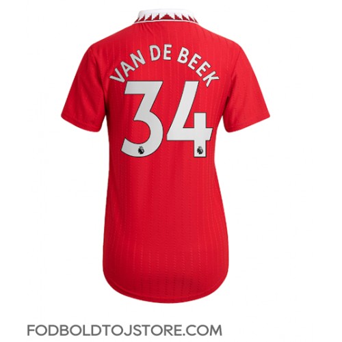 Manchester United Donny van de Beek #34 Hjemmebanetrøje Dame 2022-23 Kortærmet